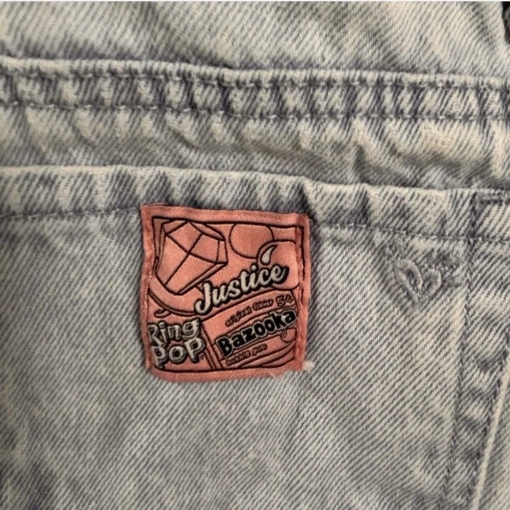 Justice Girls 14 Ring Pop Bazooka Jeans Y2K Candy Graphic Denim Pants